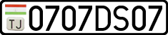 License plate of Tajikistan, Private owners (2009)