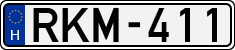 license plates of Hungary, Cars (1990)