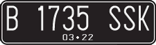 License plate of Indonesia, Regular plates