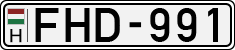 license plates of Hungary, Cars (1990)