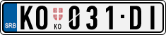 License plate of Serbia, Cars