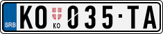License plate of Serbia, Cars