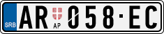 License plate of Serbia, Cars
