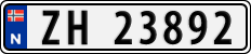 License plate of Norway, Cars