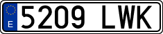 License plates of Spain, Ordinary (2000)