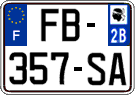 French license plate, SIV (ordinary)