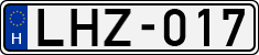 license plates of Hungary, Cars (1990)