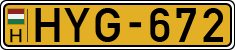 license plates of Hungary, Commercial vehicles (1990)
