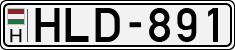 license plates of Hungary, Cars (1990)