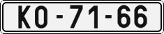 License plate of the Czech Republic, Cars (1960)