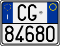 License plate of Italy, Motorcycles (1994 year series)
