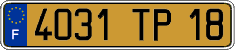 French license plate, FNI