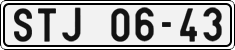 License plate of the Czech Republic, Cars (1960)