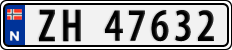 License plate of Norway, Cars