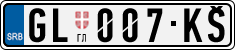 License plate of Serbia, Cars