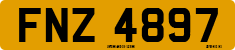 License plate of the United Kingdom, Northern Ireland (1966)
