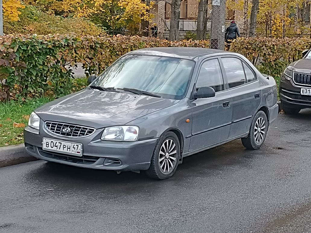 \"в 047 рн 47\" photos Hyundai Accent. Russia