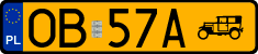 License plates of Poland, Oldtimers