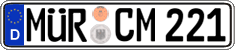 German license plate, Regular plates