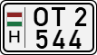 license plates of Hungary, Oldtimers (1990)