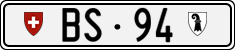 License plate of Switzerland, Cars