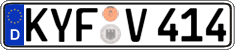 German license plate, Regular plates