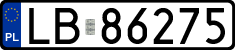 License plates of Poland, Regular car plates