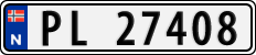 License plate of Norway, Cars
