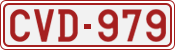 License plate of Belgium, 1951 year system