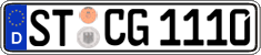 German license plate, Regular plates