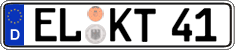 German license plate, Regular plates