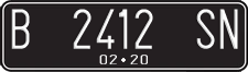 License plate of Indonesia, Regular plates