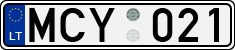 License plate of Lithuania, Cars
