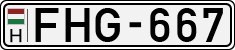 license plates of Hungary, Cars (1990)