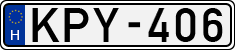 license plates of Hungary, Cars (1990)