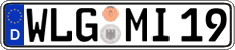 German license plate, Regular plates