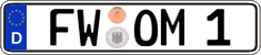 German license plate, Regular plates