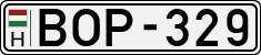 license plates of Hungary, Cars (1990)