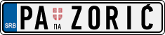 License plate of Serbia, Vanity Plates