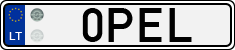 License plate of Lithuania, Vanity Plates