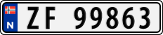 License plate of Norway, Cars