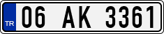 License plate of Turkey, Regular plates