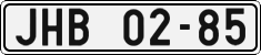 License plate of the Czech Republic, Cars (1960)