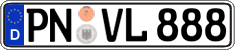German license plate, Regular plates