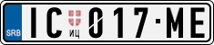 License plate of Serbia, Cars