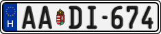 license plates of Hungary, Regular plates (2022)