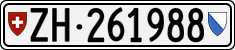 License plate of Switzerland, Cars