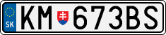 License plate of Slovakia, Cars