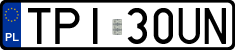 License plates of Poland, Regular car plates