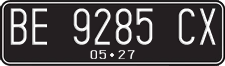 License plate of Indonesia, Regular plates